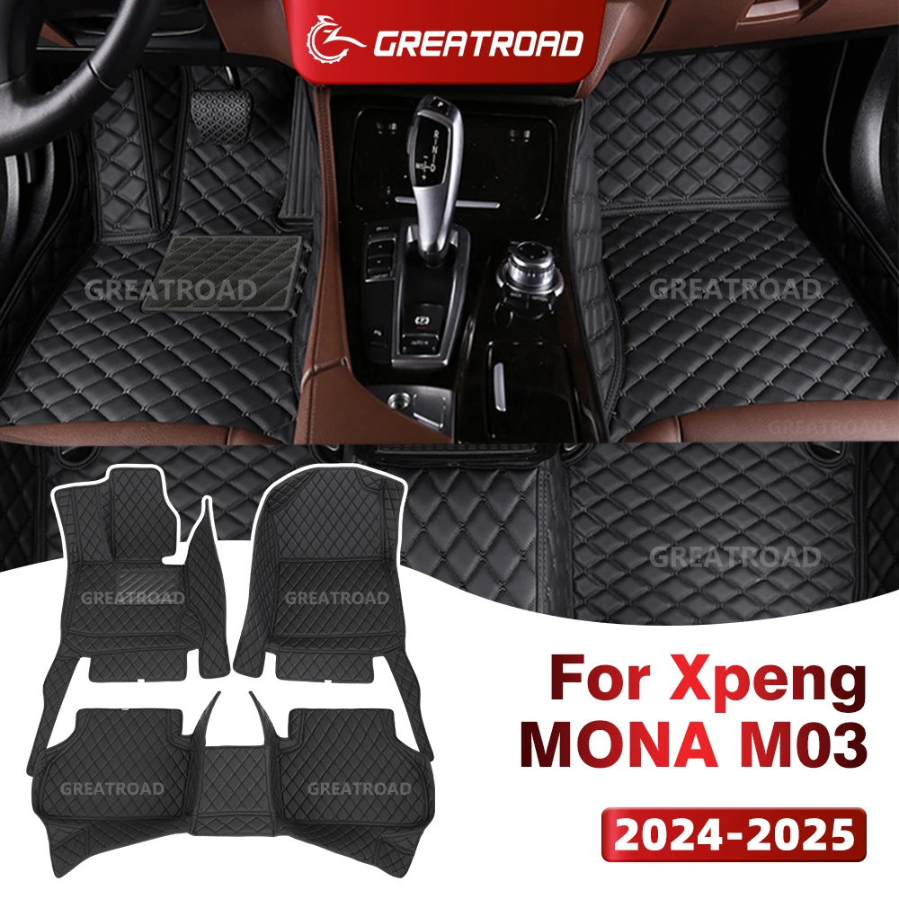 

GREATROAD For Xpeng MONA M03 (5-Seat) 2024-2025 Custom Car Floor Mat Auto Carpet Cover Interior Accessories