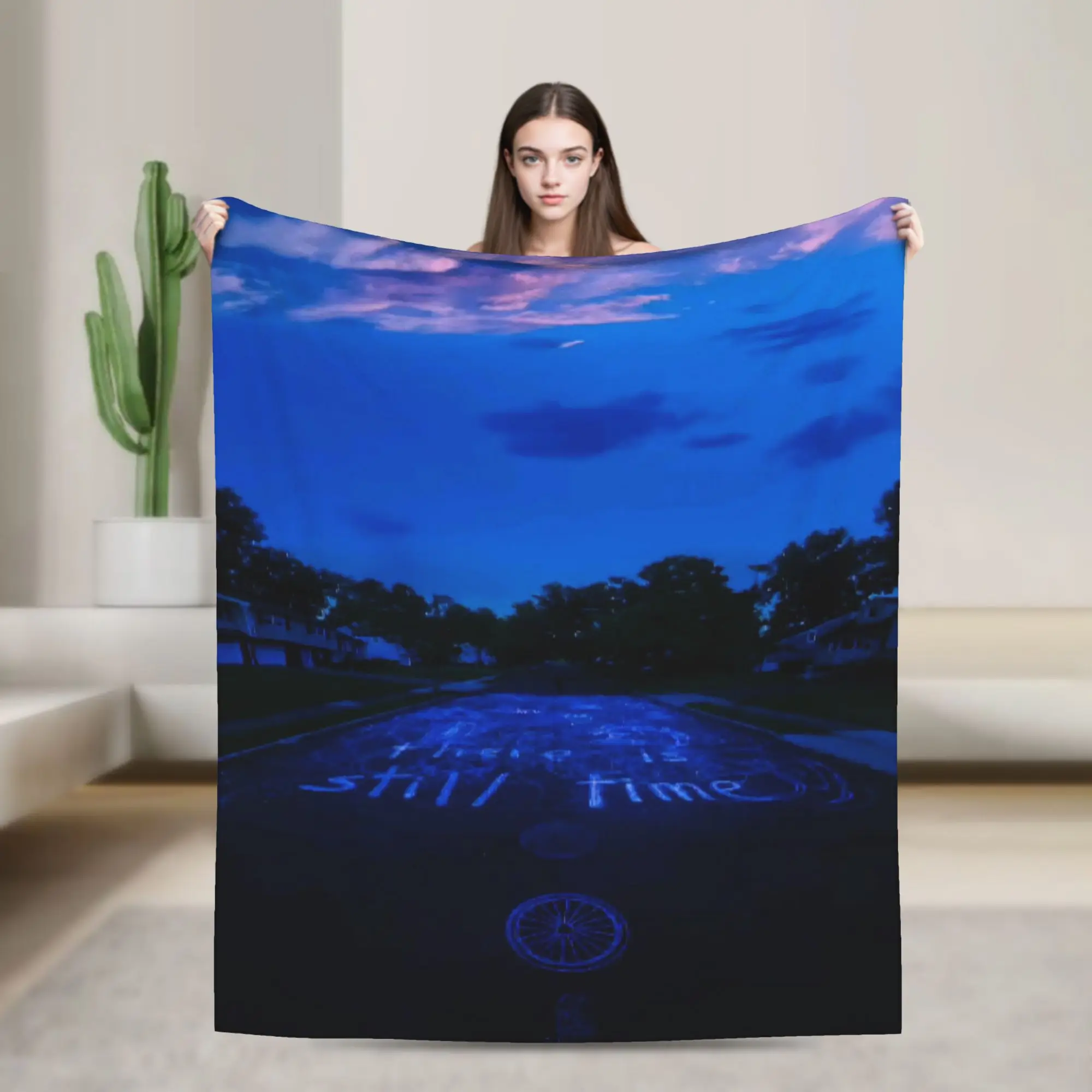 Comfortable I Saw The TV Glow  Blanket Stuff Sofa Decorative  Blanket Throw Lightweight Thin Flannel for Bedroom