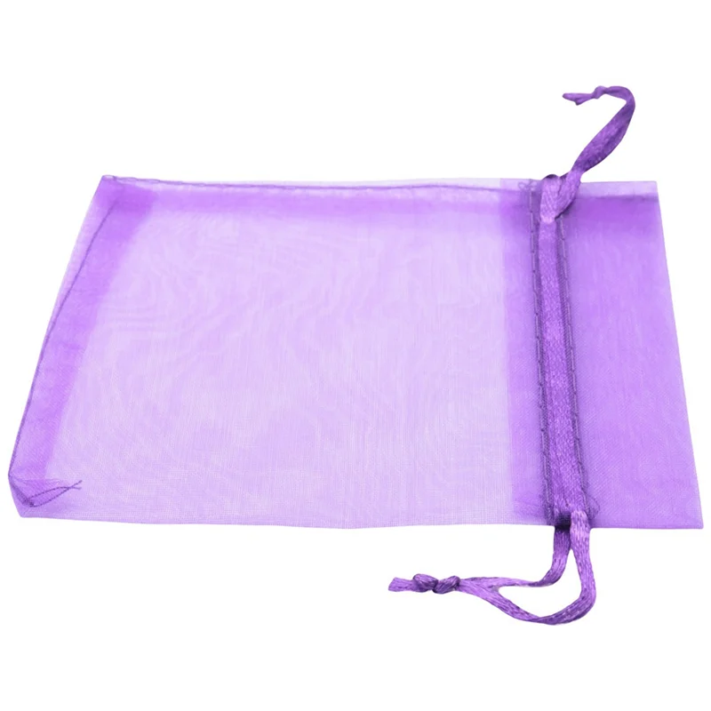 

300 PCS Gift Bag Purple Organza Jewelry Pouch