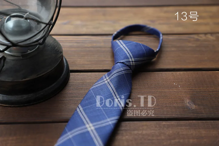 Neue Streifen Plaid Print 6CM Krawatte für Gentleman Hochzeit Party Krawatten Zubehör Elastische Neue Mode Männlichen Zipper Krawatte – Detail 15