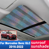 2x Car Sunroof Sunshade for Mercedes Benz GLC X253 C253 2022-2016 2017 2018 Auto Roof Sunscreen Heat Insulation Cover Windscreen