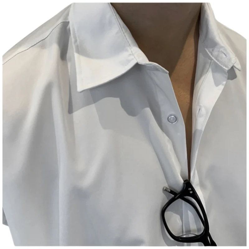 

Мужская рубашка с длинным рукавом в британском стиле, серая повседневная модная внутренняя одежда, костюм оверсайз, нижнее белье высокого качества, весенне-осенняя одежда