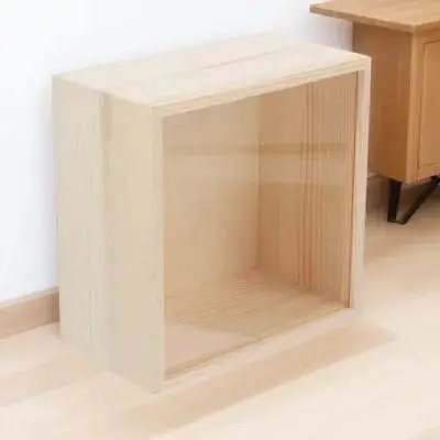 

Wooden Jewelry Storage Box Clear Lid Decorative Desktop Organizer for Keepsakes Souvenirs Teacups Holiday Decor Home Office