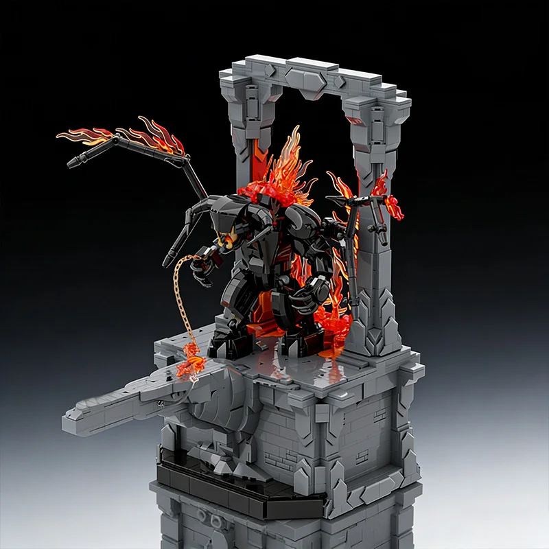2375 PCS Space War Model Balrog - Durin's Bane MOC Customize Modular Building Block Educational Popular DIY Toy Christmas Gift