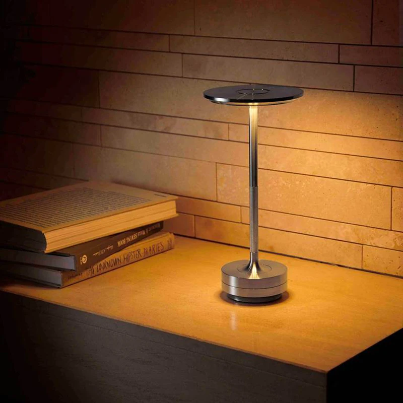 Imagem -02 - Liga de Alumínio Recarregável Led Desk Lamp Luzes de Mesa para Bar Sala de Estar Leitura Livro Usb Night Light Lamps Novo