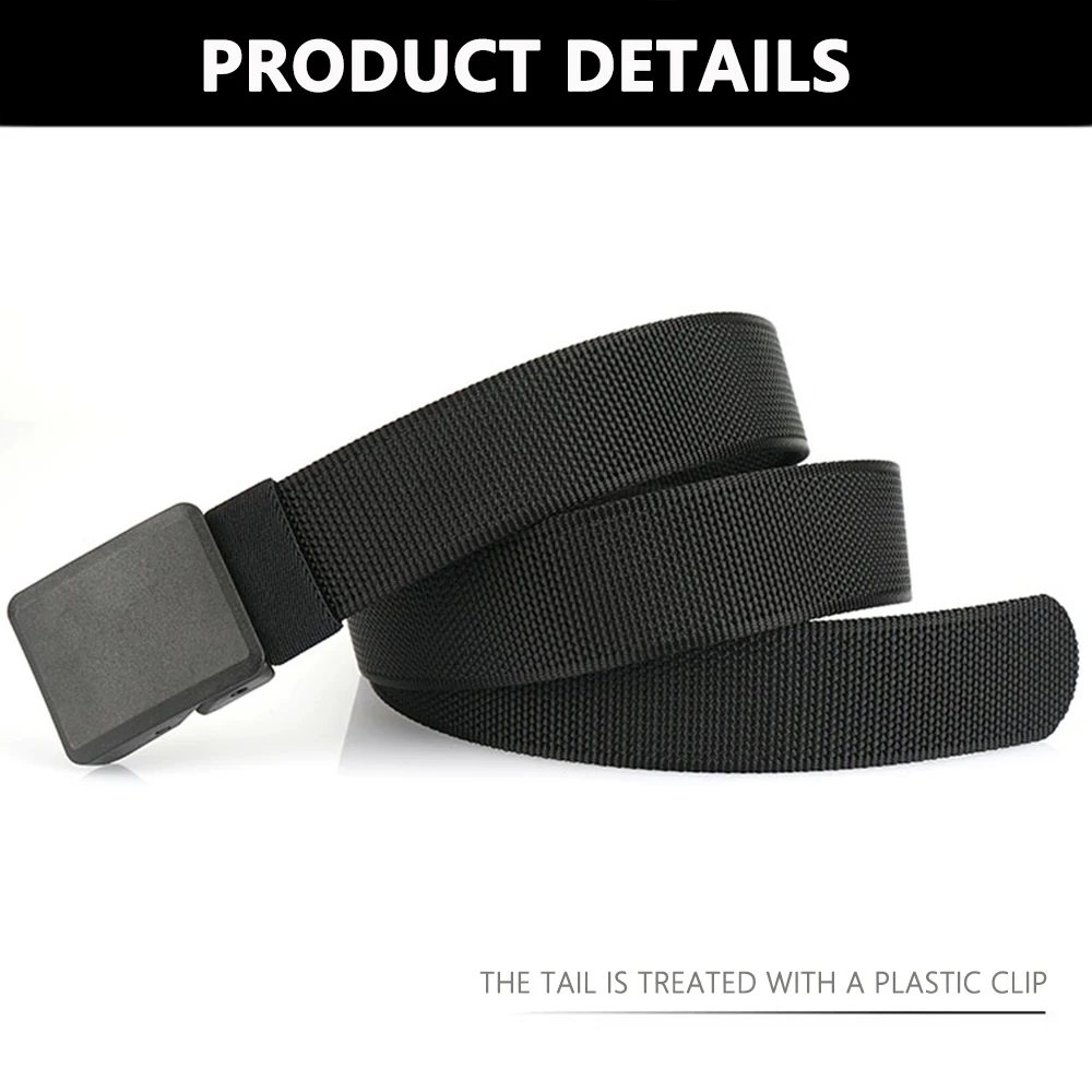 TUSHI Neuer elastischer Gürtel für Herren ohne Metall, Schnellverschluss, Nylon-Schnalle, weiche Faser, Unisex, Stretch-Gürtel, Wandern, Angeln, Sportgürtel – Detail 9
