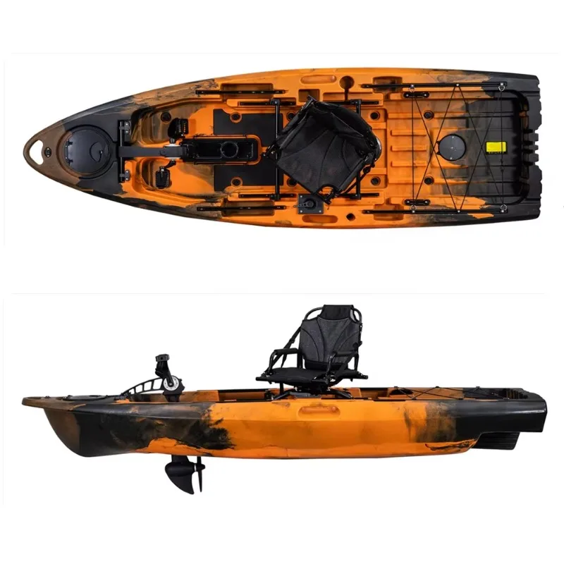 Plastic Rowing Fishing Electric Motor Pedal Kayak Boat With Pedal Paddle