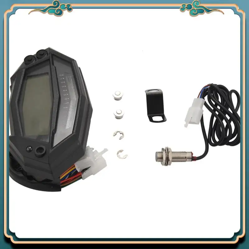 

A54P-Motorcycle Speedometer Tachometer Hour Meter Odometer Gear Indicator Black For Kawasaki Z1000