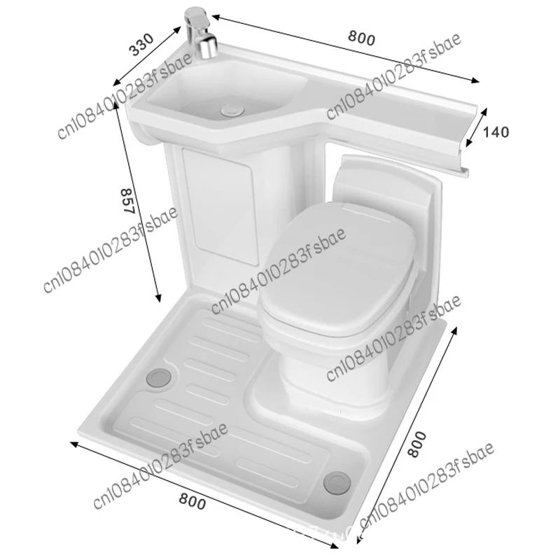 Modifica del bagno RV combinazione di lavabo da bagno universale compatto con Base da 800*800MM