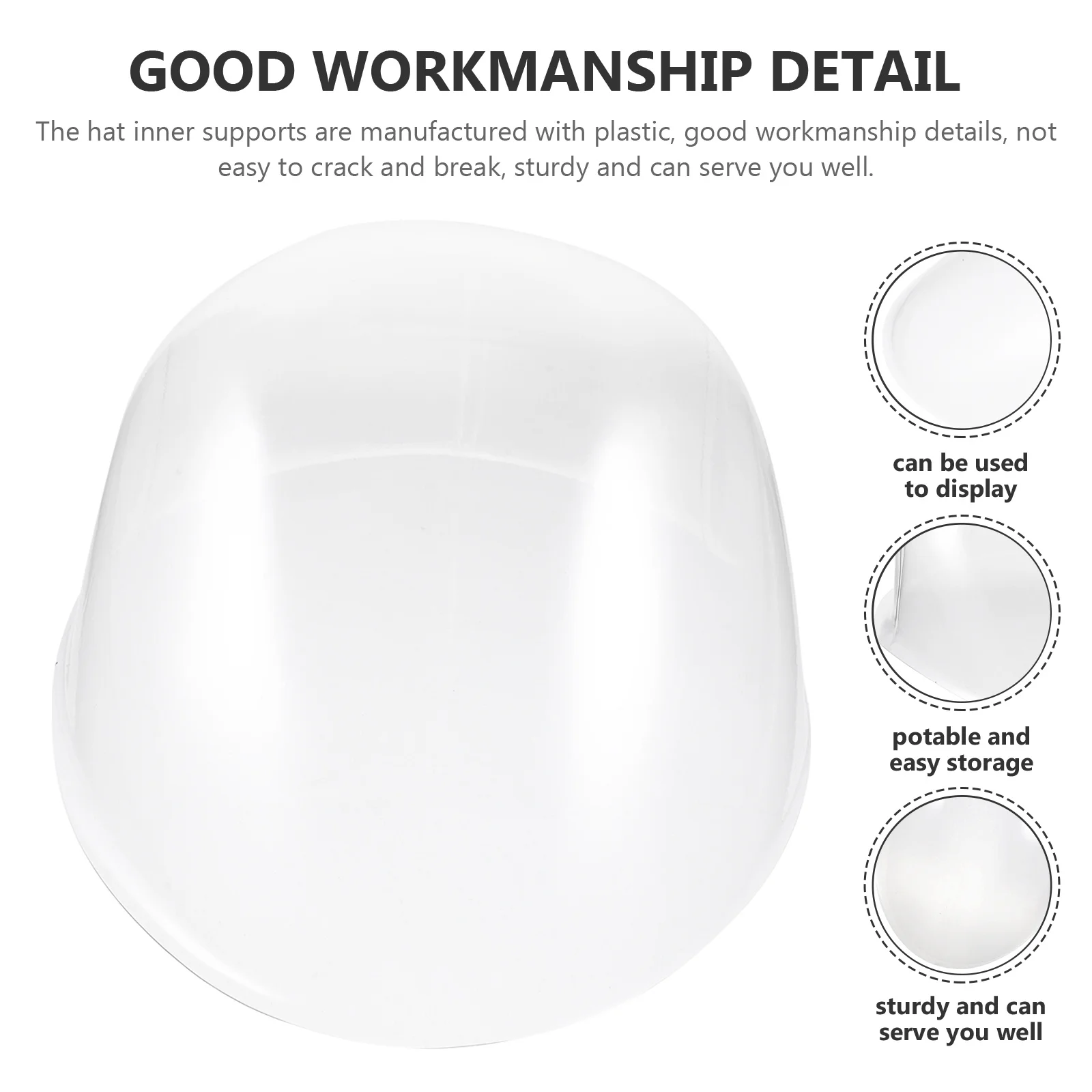 

10pcs Shaper Inserts Plastic Cap Support Transparent Hat Stand For Baseball Cap Inner Rack Space-Saving Hat Accessories