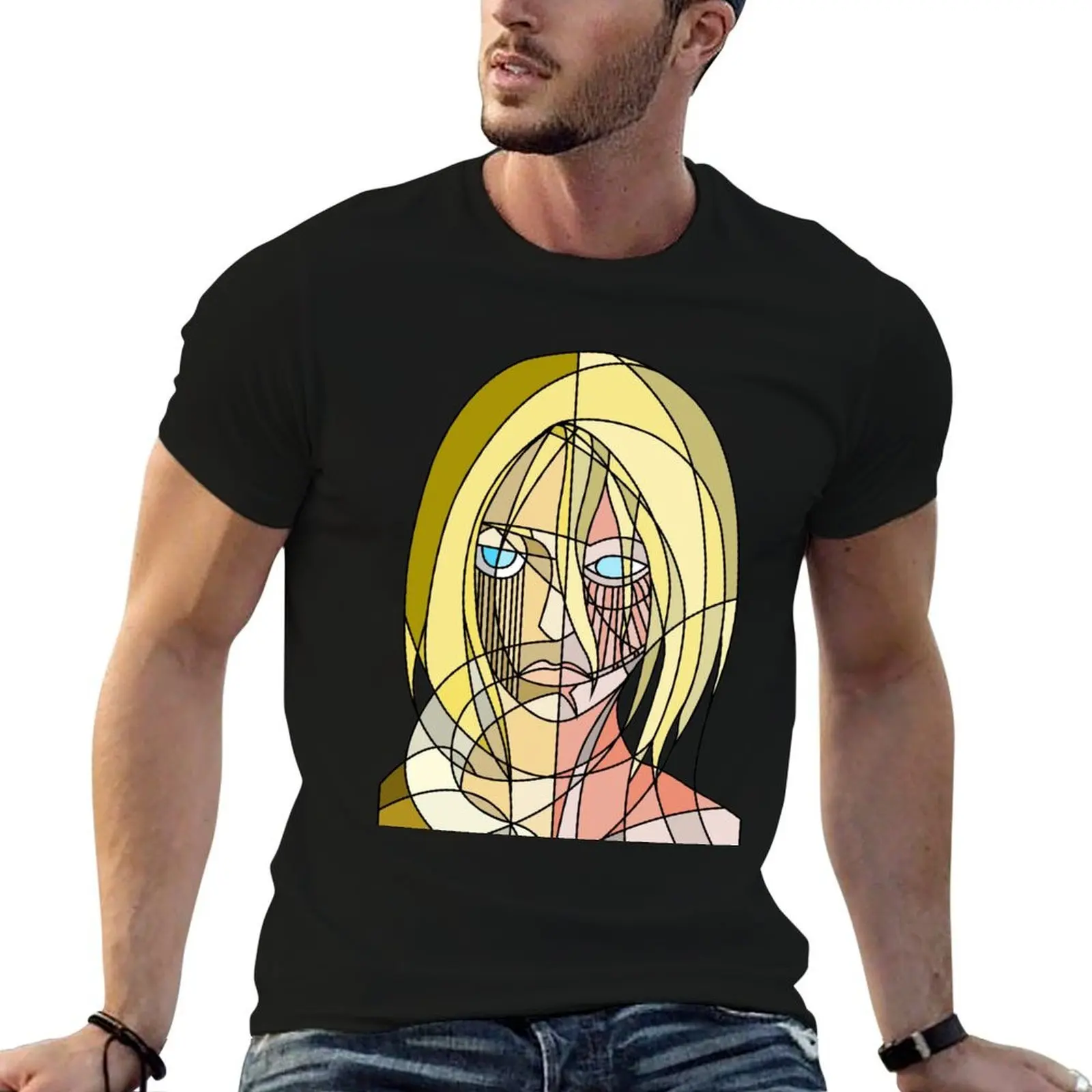 

Abstract Annie T-Shirt man t shirt cotton high quality man graphic t shirt anime t shirts for man T-shirt