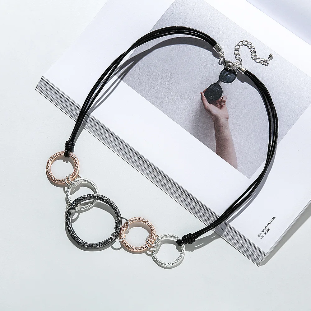 

DIY accessories Short necklace exclusive for Europe and the United States personalized fashion irregular high sense simple