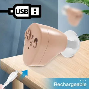 Wiederaufladbarer Schallverstärker im Ohr mit Batterie, Hörgeräten, Hörgeräten, Gehörlosen, drahtloses Headset 8 Hauptverkaufsstapel auditorische Geräte - №1