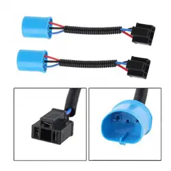 2Pcs 9007 to H4 Headlight Converter High Temperature Resistant Connector Adapter Cable Harness Plug Sockets