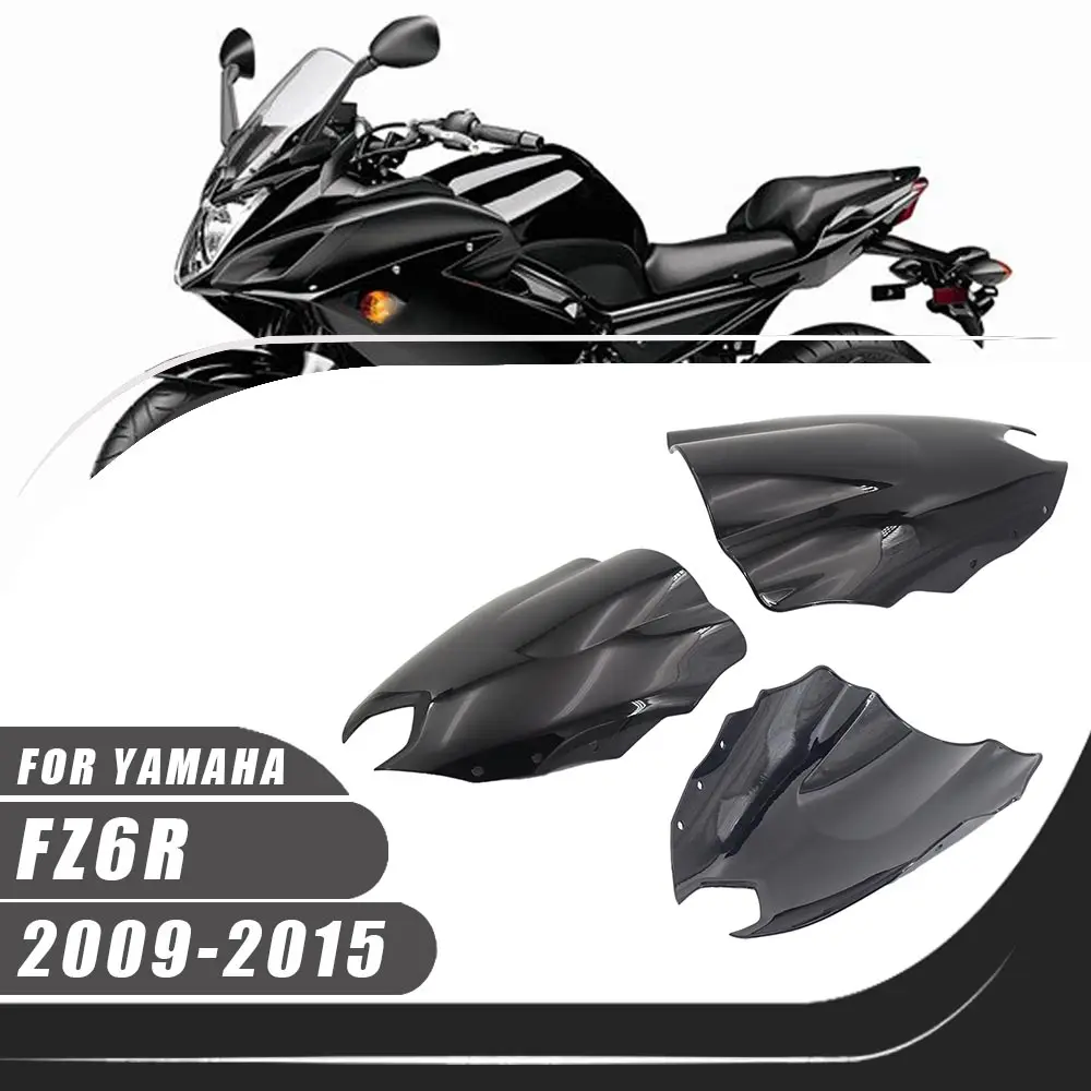 For Yamaha FZ6R 2009-2015 Motorcycle ABS Windshield Windscreen Wind Deflectors