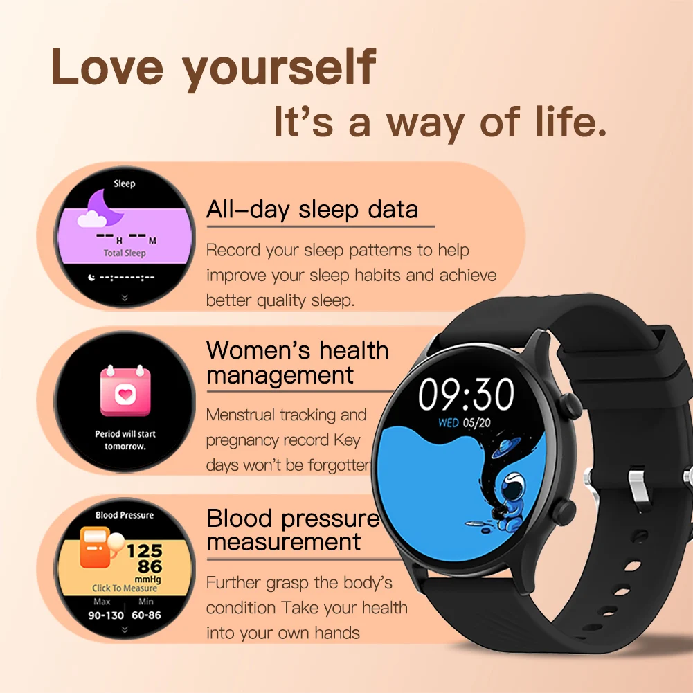 OLEVS 8204 Sport Watch Bluetooth Call Voice Assistant Smart Watch 24-hour Heart Rate Health Sleep Monitoring Men Women Watches