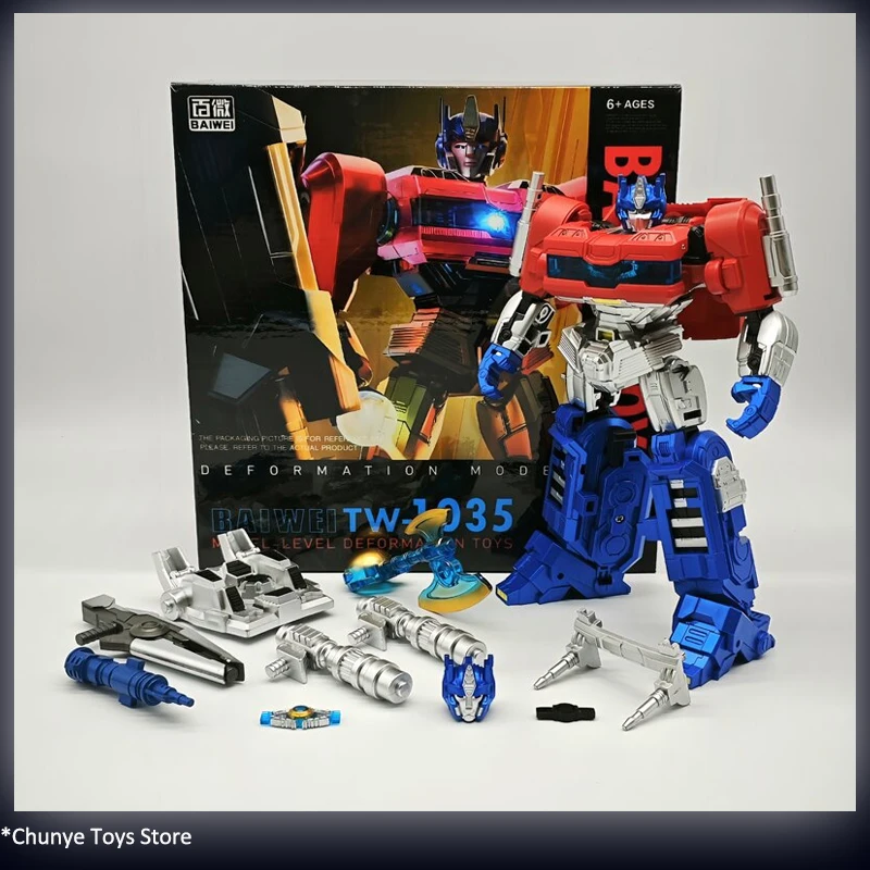 

Baiwei TW1035 Transformation Action Figure Optimus Prime 18cm Figurine Op Ko SS112 Classic Film Version Collection Gift Boy Toy