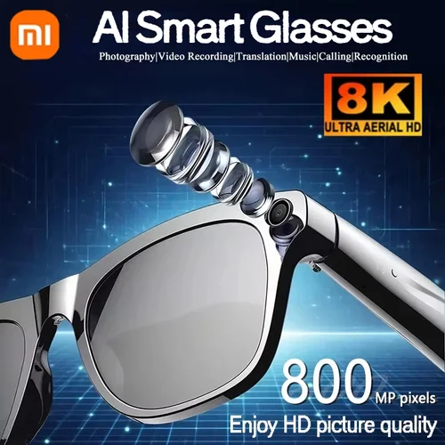 Gafas inteligentes Xiaomi 8K AI con cámara de 100MP Chat GPT Touch gafas de sol deportivas Bluetooth llamada vídeo reproductor de música para hombres y mujeres