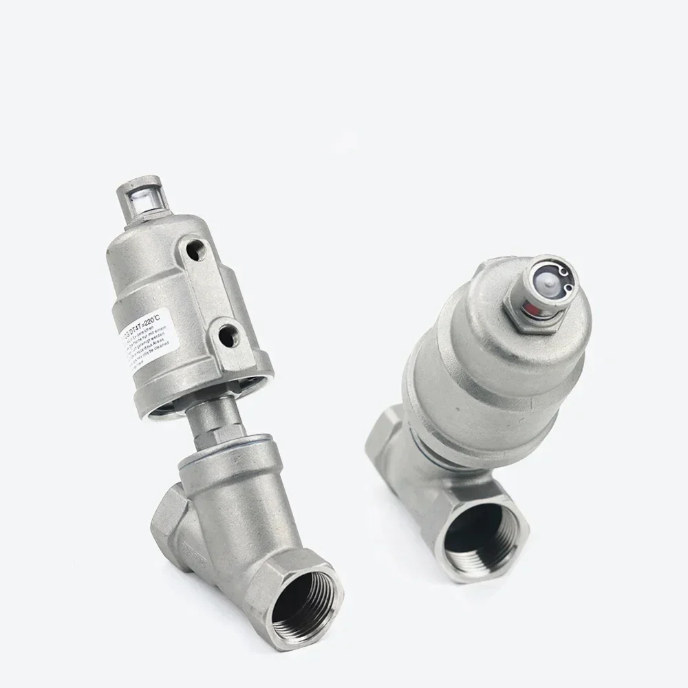 

1/2 "3/4" 1 "BSPT внутренняя нормально закрытая Y тип 304 из нержавеющей стали пневматический угловой седловидный клапан DN15 паровая газовая вода