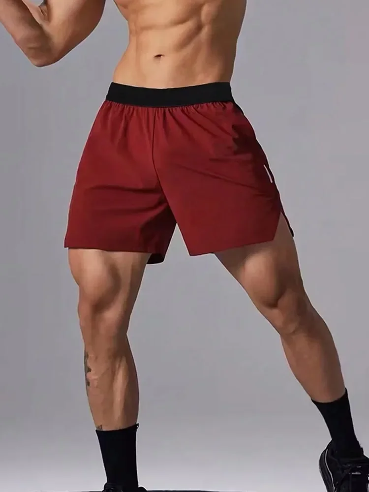 

New Running Sport Shorts Men Quick Dry Gym Jogging Shorts Beach Pocket Bodybuilding Fitness Shorts Pants Male Brand Gym Clothing