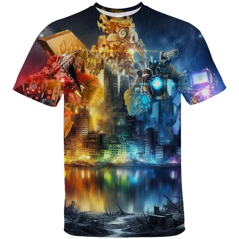 Speakerman Titan 3D Game T-shirt Size XS-4XL Child Adults Tshirt Skibidi Toilet Print Pattern T Shirt Cameraman O Neck Top Y2k