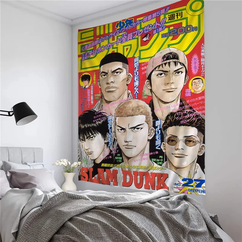 Japan Anime Figure The First Slam Dunk Sports Basketball Tapestry Anime Tapestry Hanging Tarot Hippie Wall Rugs Dorm Wall