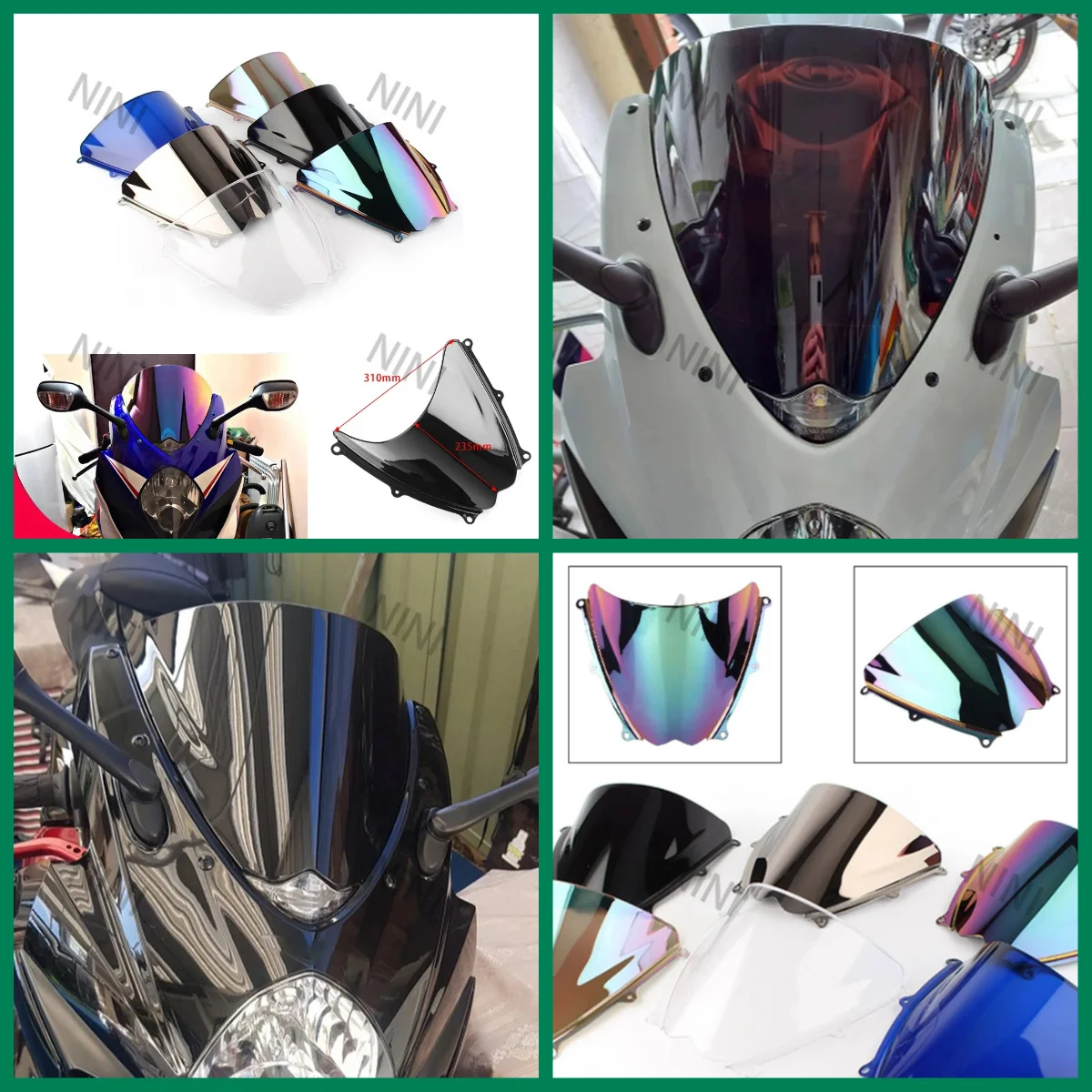 Motorcycle For Suzuki GSX-R1000 GSXR1000 GSXR 1000 K7 2007 2008 screen Double Bubble Windshield Deflector Protector WindScreen