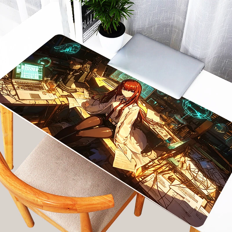 Mouse Pad eSports Gamer Players Speed Rubber Mouse Mat Steins Gate Game Extended Desk Mat Non-slip Keyboard Mat Popular Mousepad
