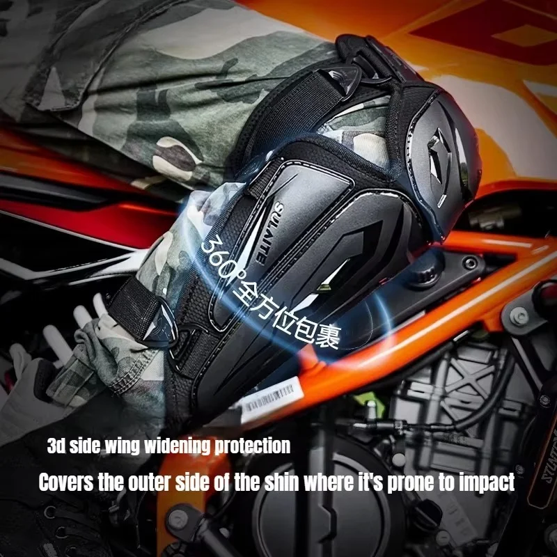CE Lightweight Men's Motocross Motorcycle Flank Knee Elbow Pads Protection TPU Shell Motorbike Protector Equipment for Moto