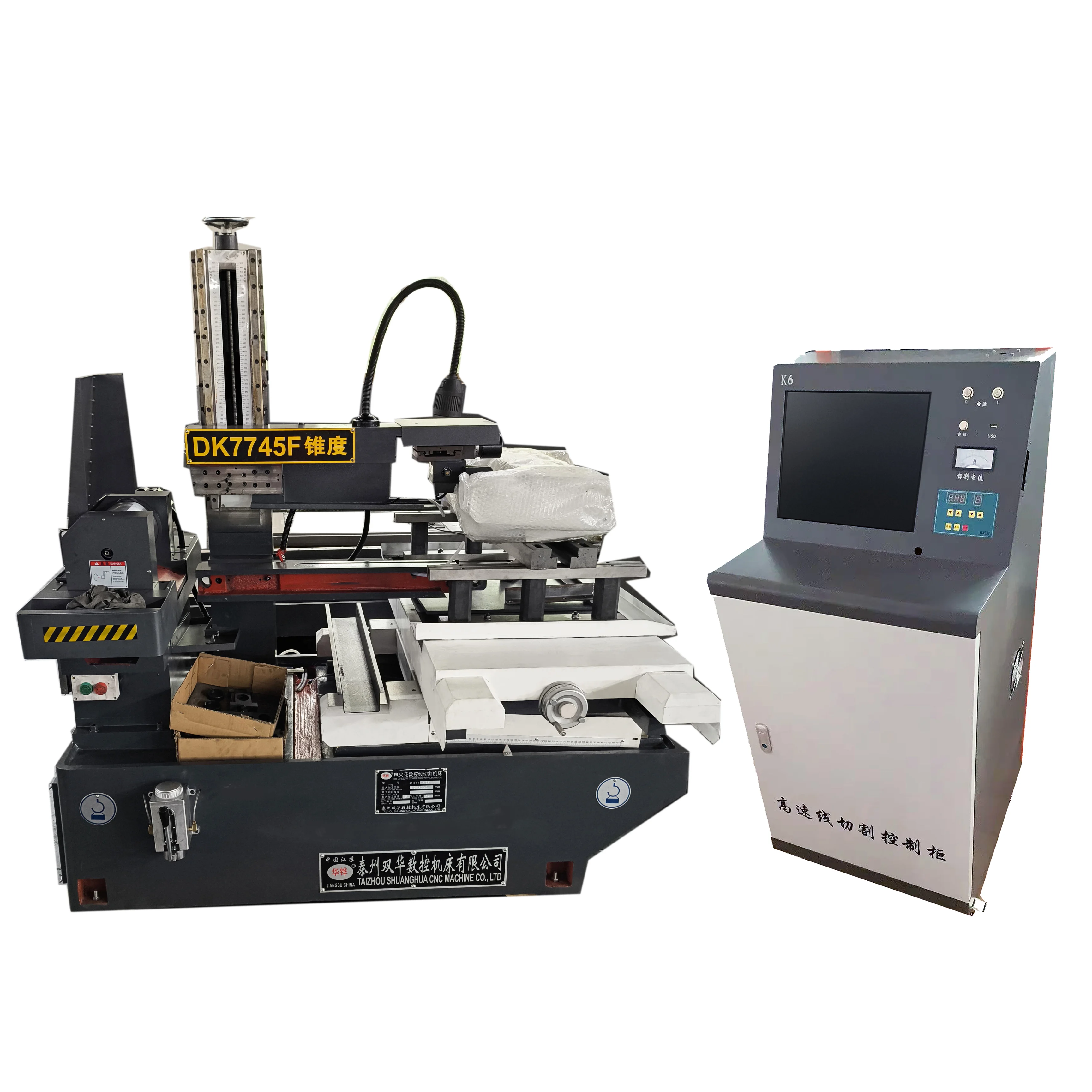High Speed DK7745F CNC Wire Cut EDM Machine Alloy Stainless Steel Precision 0.02mm Energy Saving Motor Special Cutting PLC Gear