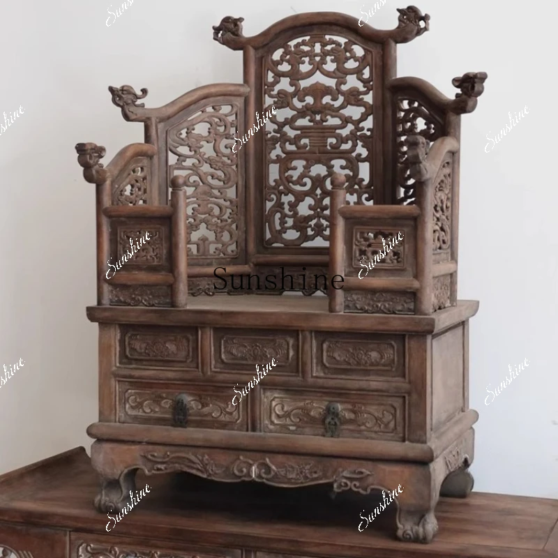 Solid wood Chinese table seat antique old objects