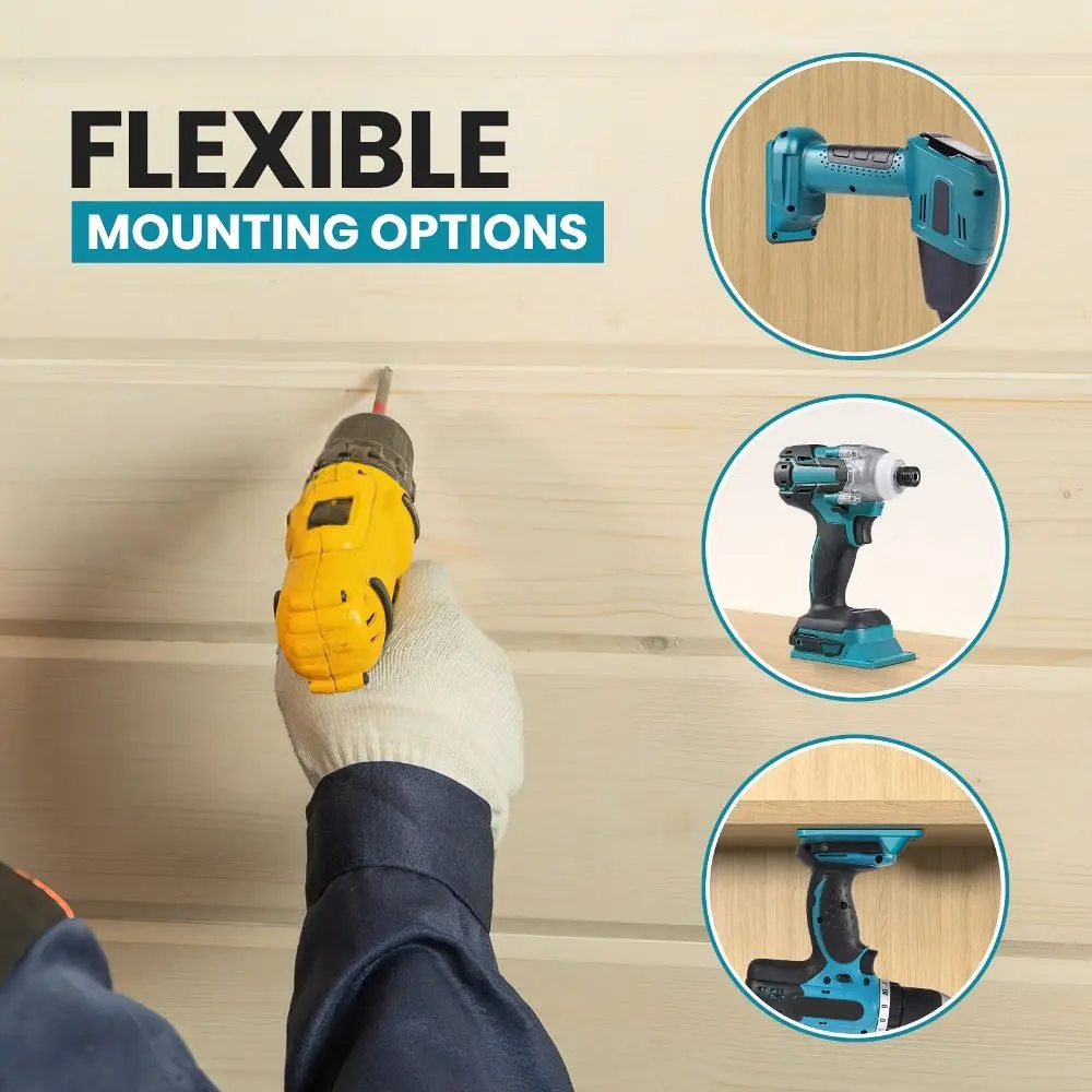 

Настенный держатель для электроинструмента Прочный износостойкий разъем для держателя батареи Простой в использовании Прочный для Makita 18 В