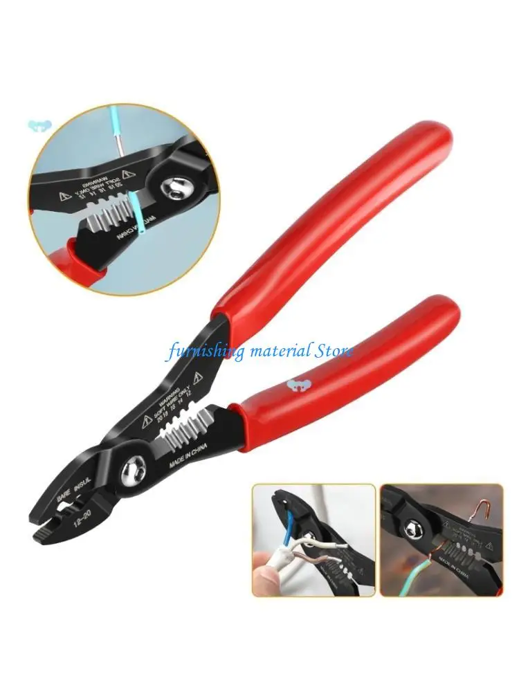 

Y5GD 4 in 1 MultiFunction Wire Stripper Crimper Tool for Wire Stripping Crimping Cutting High Carbon Steel Construction
