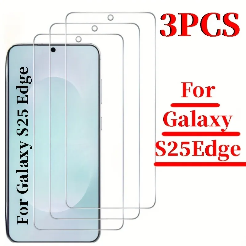 

3Pcs Full Cover Tempered Glass Screen Protectors for Galaxy S25 Edge S24 S23 Ultra Plus S22 S21 S23 FE S20 Plus Glass