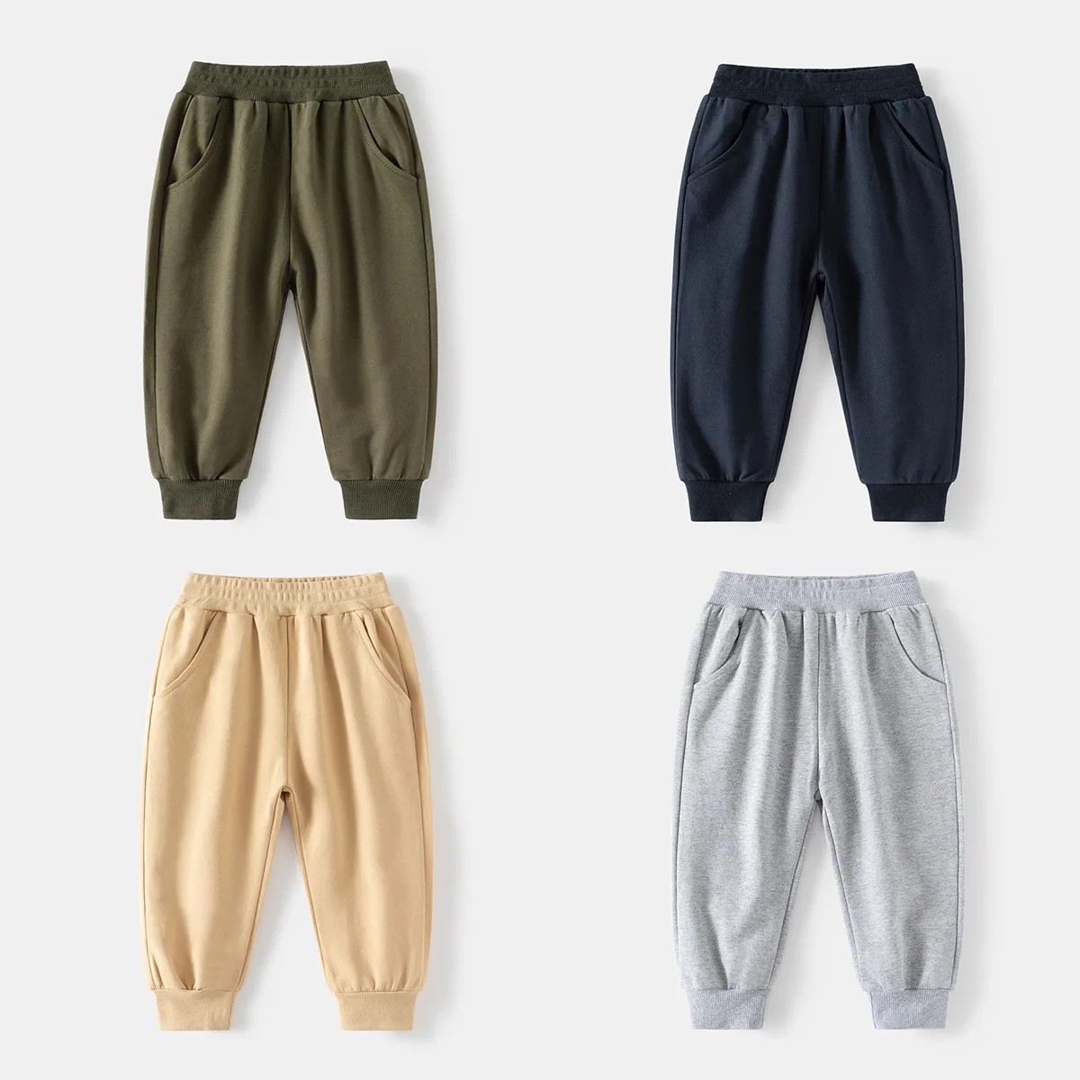 

2024 Autumn New Boys Sports Pants Solid Color Children's Casual Pants