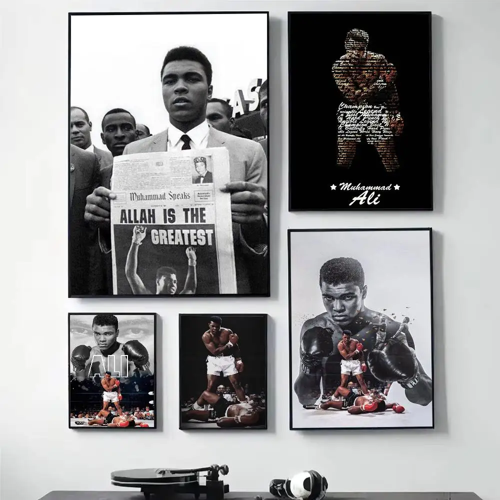 Boxer M-muhammad A-ali Poster Versatile HD Waterproof Wall Art Self-Adhesive Decor for Any Space Ideal Gift
