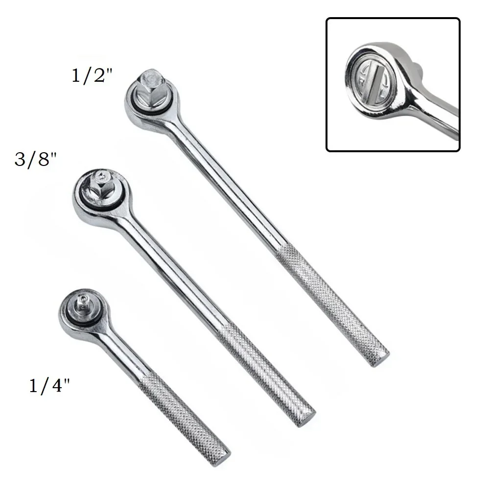 1/4 3/8 1/2 High Torque Ratchet Wrench Socket Quick Release Square Head Spanner For Cars Boats Trucks Maintenance Tool Parts