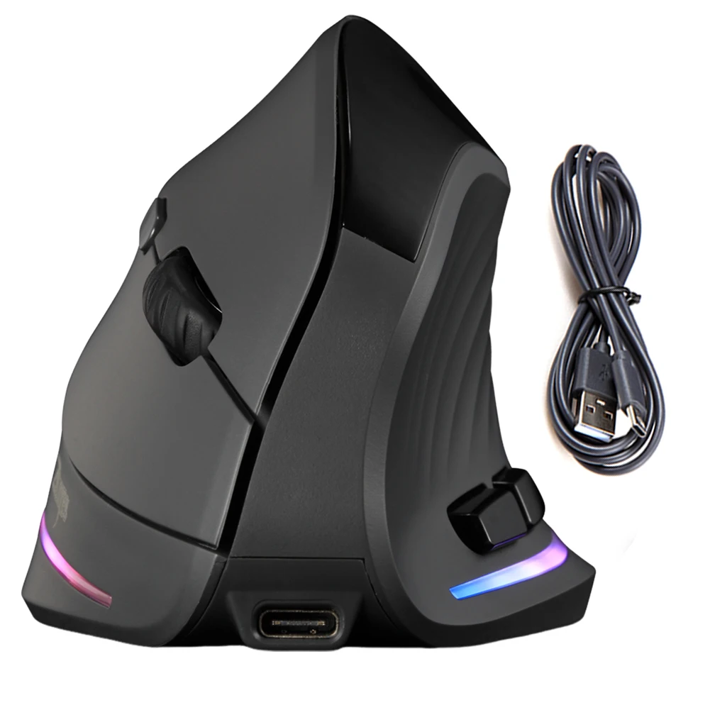Vertical Wireless Mouse Rechargeable Wireless Bluetooth-Compatible Mouse 7 Buttons Ergonomic Mouse for Laptop Desktop PC Macbook