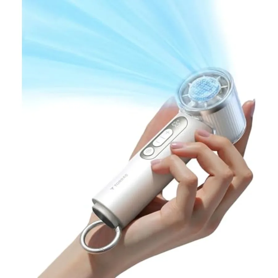

COOLiFY iva Handheld Fan with Ice Cooler [Chill by 50°F] 0-100 Adjustable Speed Super Mini Powerful Portable Fan 5000mAh Rechar
