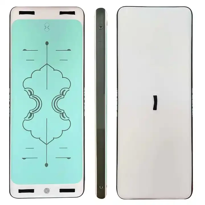 تصميم مخصص قطرة غرزة نفخ اليوغا حصيرة الرياضة الهواء المسار نفخ منصة عائمة على الماء