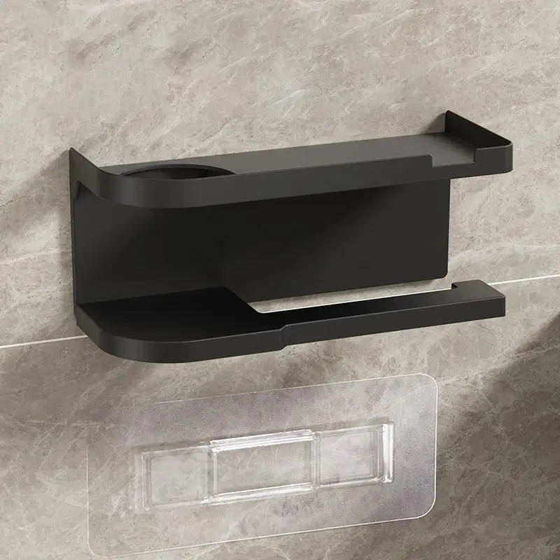 Bathroom Wall Roll Of Paper Phone Storage Toilet Paper Holder Plastic Storage Rack Kitchen Towel Placement Of Seasoning Bottles view 4