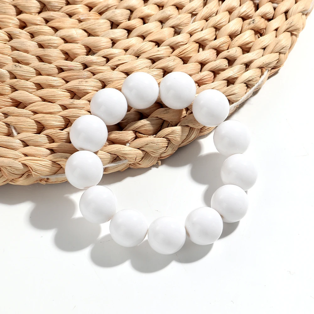 Bohomia Trend Acryl Ontwerp Geometrische Ronde Bal Elastische Armband voor Vrouwen Onregelmatige Kleurrijke Armbanden 2025 Sieraden