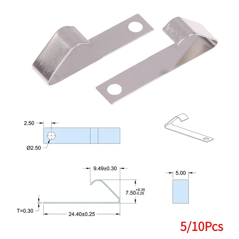 5/10Pcs Metal 9V Battery Spring Contact BC-5232-NI AA Battery Negative Piece Accessories.