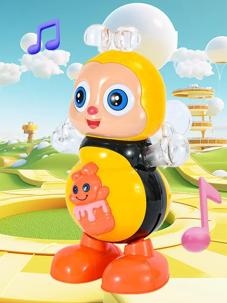Jouets électriques Dancing Bee avec musique et lumières, abeille de dessin animé électronique, jouets d'apprentissage préscolaire, abeille dansante, jouet animal chantant