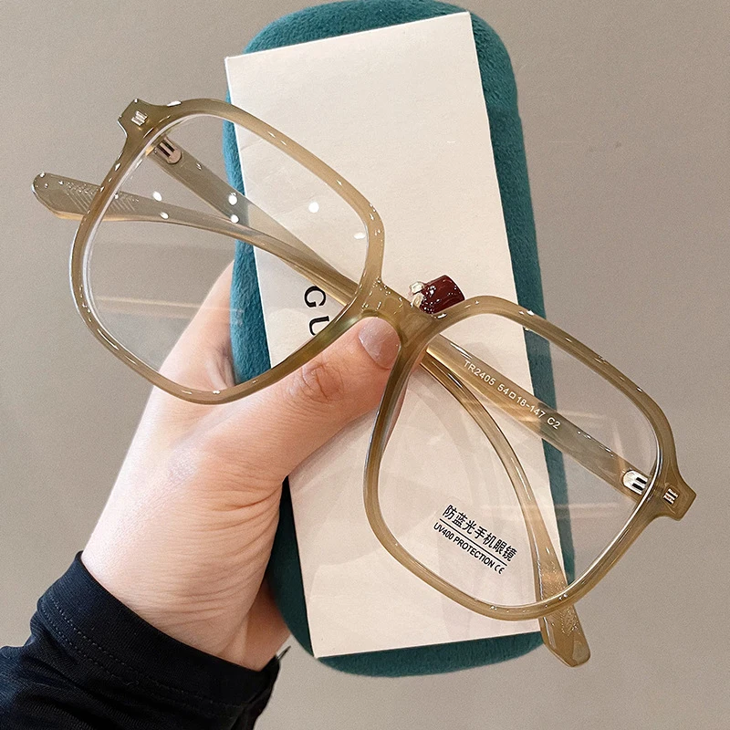 TR90 Material Square Shape Men's Glasses Frame Blue Light Blocking Eye Glasses Frames Women Korean Stylish Eyewear Frames