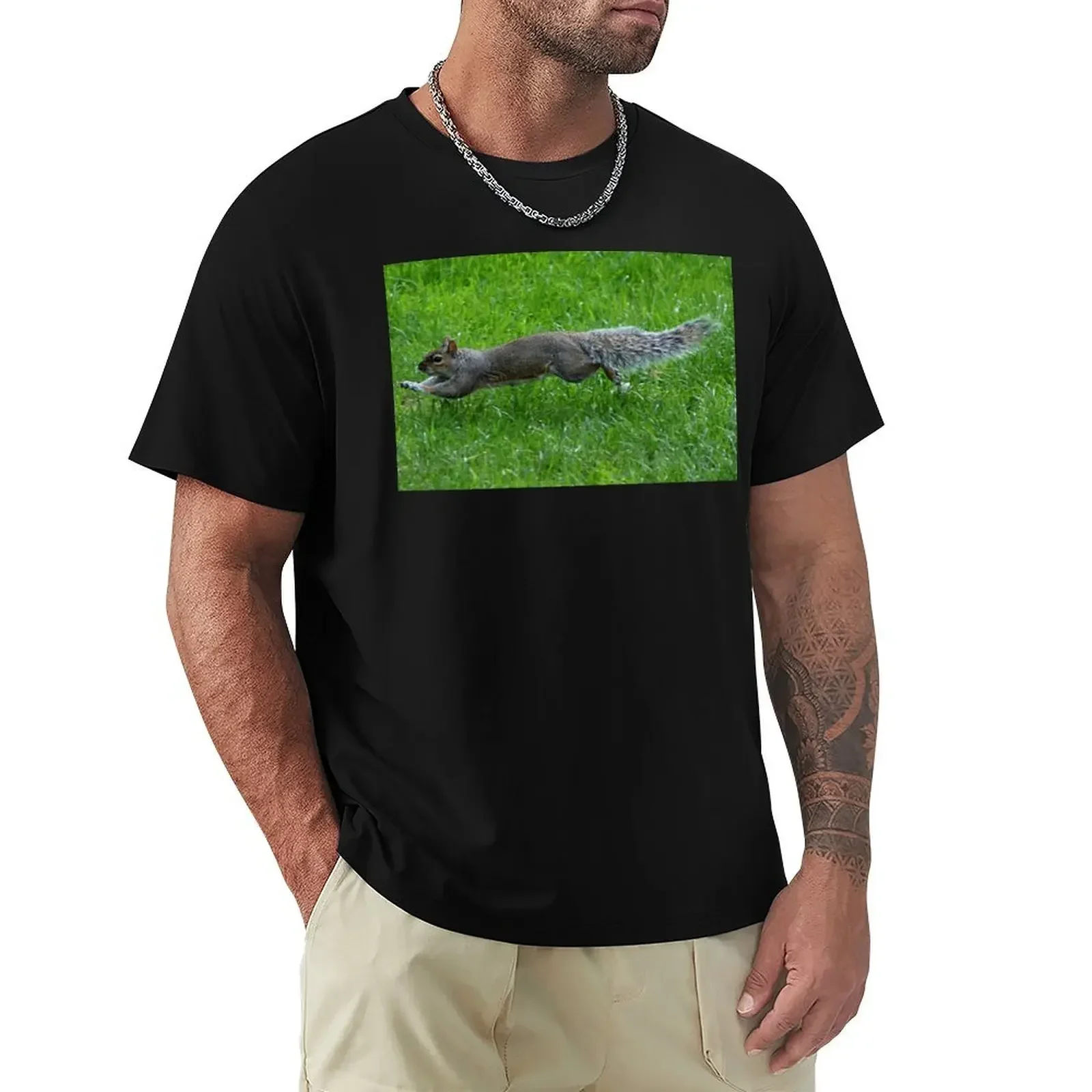 Hover Squirrel T-shirt cute clothes blacks hippie outfits oversized t shirt men tshirts for mens designer clothing heavyweight