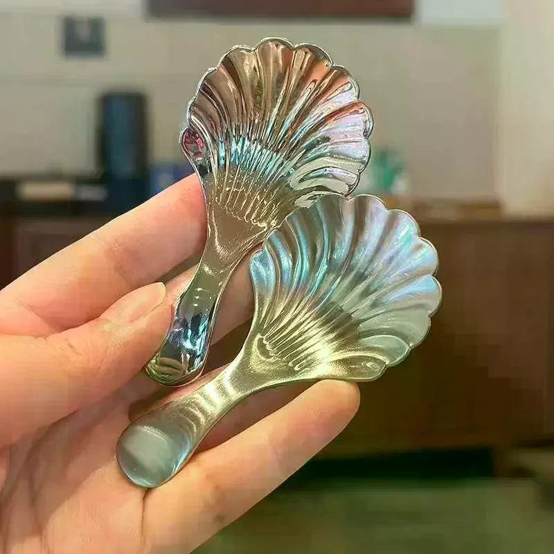 

1/2/3Pcs Shell Tea Spoon Stainless Steel Stirring Sundae Coffee Tea Spoons Dessert Stirring Coffee Supplies Mini Small Coffee