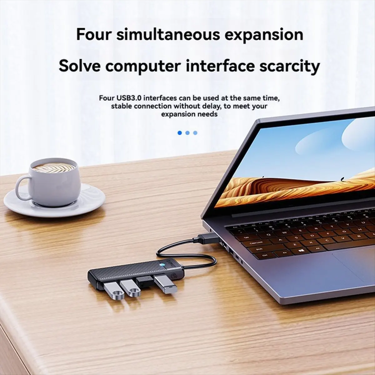 【~ New A65I】USB-A Docking Station 4-in-1 USB 3.0 Hub USB Splitter 5Gbps for PC Laptop Accessories