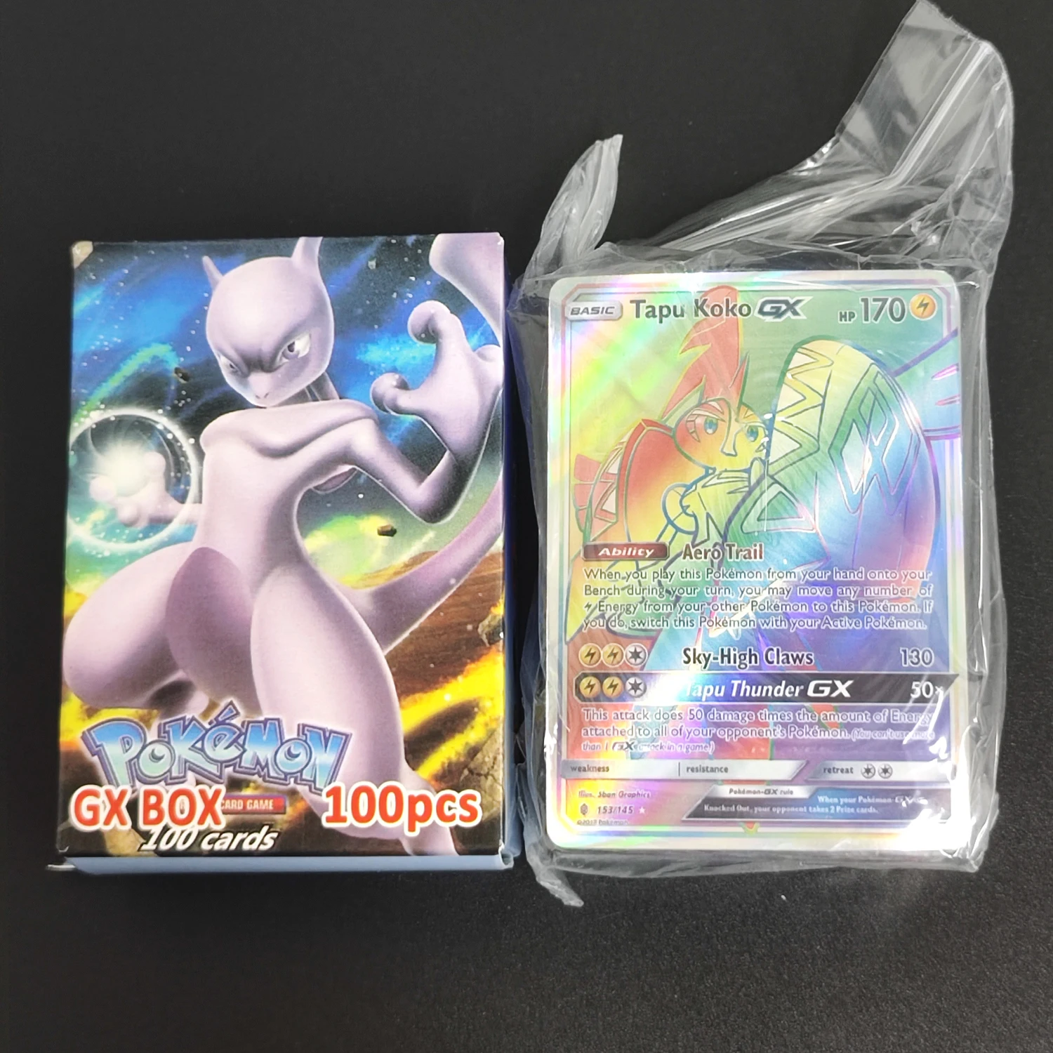 100 шт./кор. карты GAME GX EX Mewtwo Charizard Greninja Latias Tapu опредеющие игрушки хобби хобби коллекционные игры коллекция аниме карты