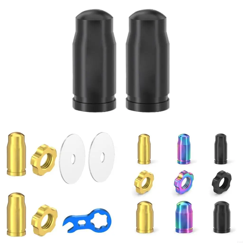 

Road Bike Tires Valves Stem Caps Titaniums Alloys Tires Valves Stem Cover Universals Bike Tires Caps Bike Accessories